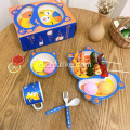 Cute Cat Baby Bamboo 5 PCS Set Peralatan Makan